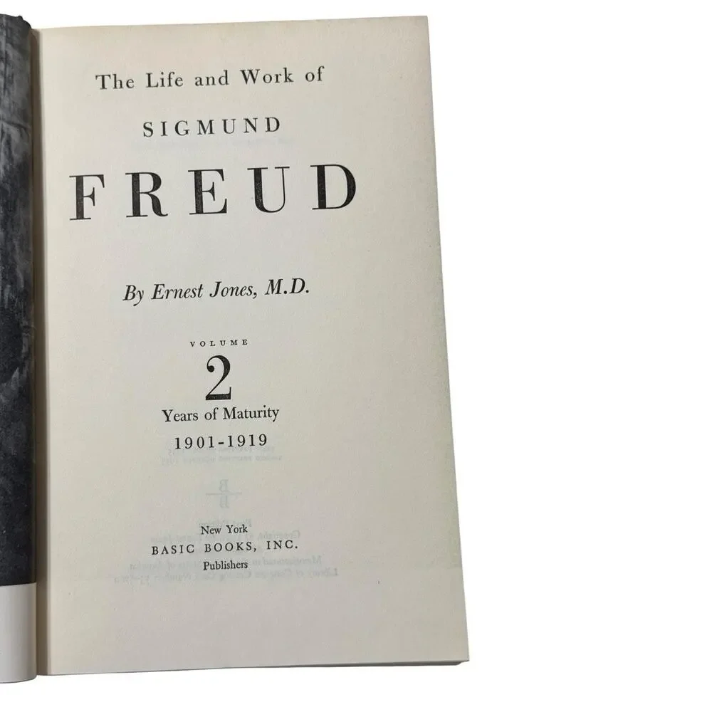 Ernest Jones THE LIFE AND WORK OF SIGMUND FREUD 3 Vol Set Basic Books 1950s